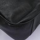 GUCCI Bamboo Hand Bag Leather 2way Black Gold 001 1014 1577 0 Auth nb190-16