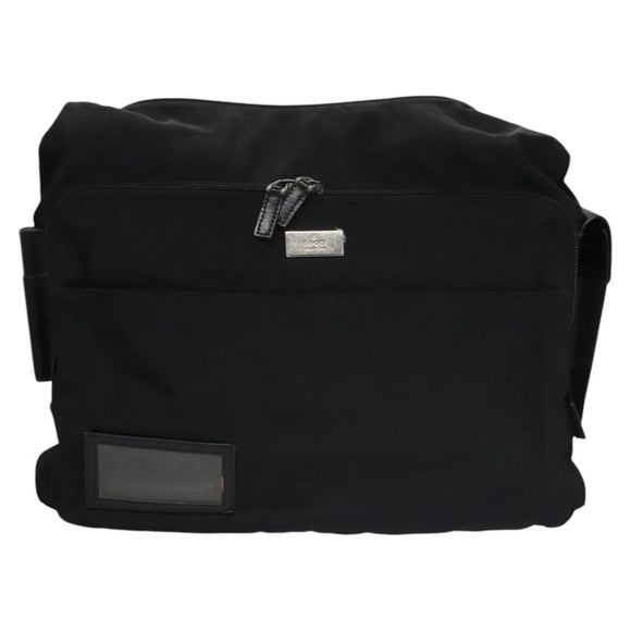 GUCCI Shoulder Bag Nylon Black 019 0312 Auth nb196