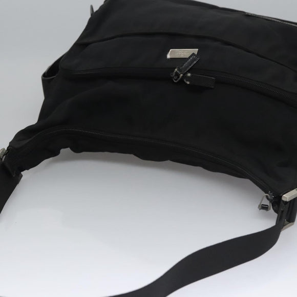 GUCCI Shoulder Bag Nylon Black 019 0312 Auth nb196