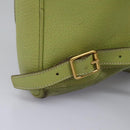 GUCCI Bamboo Backpack Suede Leather Green Gold 003 1956 0030 Auth nb201-15