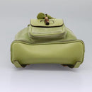 GUCCI Bamboo Backpack Suede Leather Green Gold 003 1956 0030 Auth nb201-5