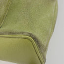 GUCCI Bamboo Backpack Suede Leather Green Gold 003 1956 0030 Auth nb201-5