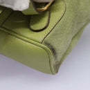 GUCCI Bamboo Backpack Suede Leather Green Gold 003 1956 0030 Auth nb201-16