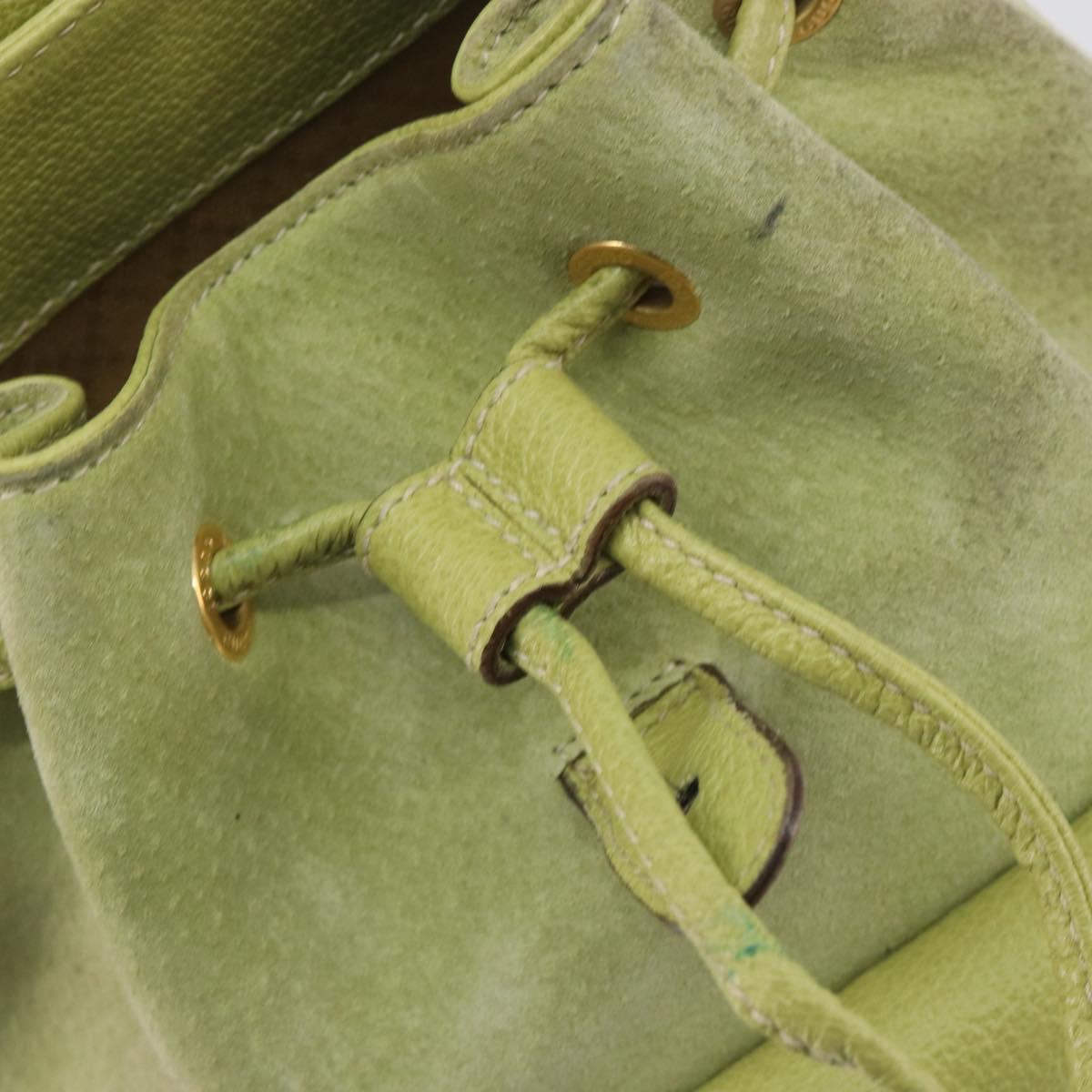 GUCCI Bamboo Backpack Suede Leather Green Gold 003 1956 0030  display picture 1