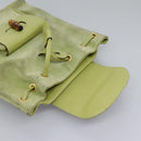 GUCCI Bamboo Backpack Suede Leather Green Gold 003 1956 0030 Auth nb201-23