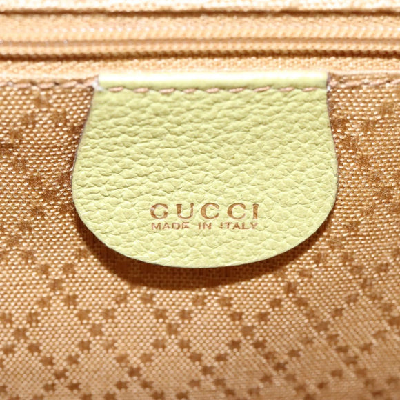 GUCCI Bamboo Backpack Suede Leather Green Gold 003 1956 0030 Auth nb201