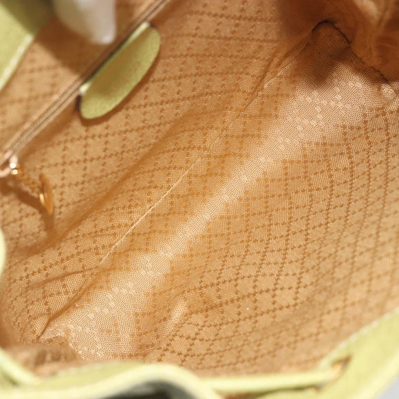 GUCCI Bamboo Backpack Suede Leather Green Gold 003 1956 0030 Auth nb201