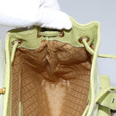 GUCCI Bamboo Backpack Suede Leather Green Gold 003 1956 0030 Auth nb201-25