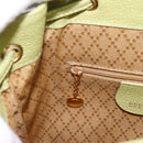 GUCCI Bamboo Backpack Suede Leather Green Gold 003 1956 0030 Auth nb201-27