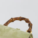 GUCCI Bamboo Backpack Suede Leather Green Gold 003 1956 0030 Auth nb201-14