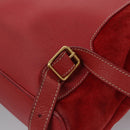 GUCCI Bamboo Rucksack Wildleder Rot Gold 003 2058 0016 Auth nb202-19