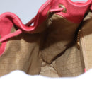 GUCCI Bamboo Rucksack Wildleder Rot Gold 003 2058 0016 Auth nb202-28
