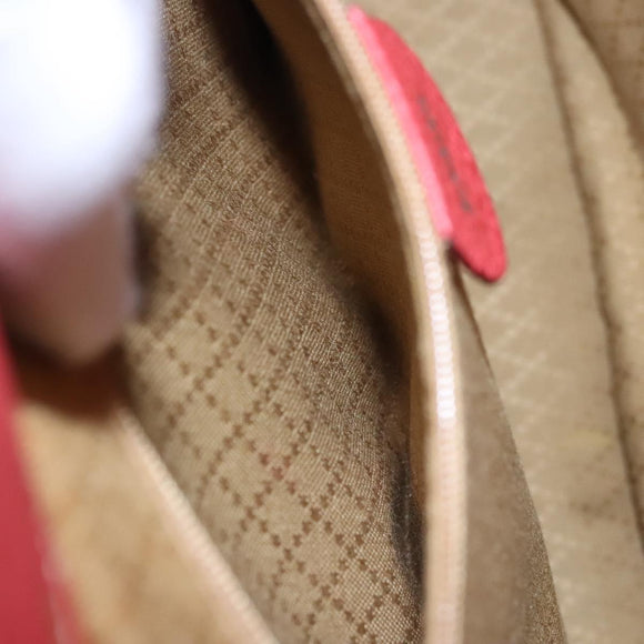 GUCCI Bamboo Rucksack Wildleder Rot Gold 003 2058 0016 Auth nb202