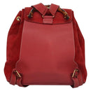 GUCCI Bamboo Rucksack Wildleder Rot Gold 003 2058 0016 Auth nb202-2