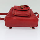 GUCCI Bamboo Backpack Leather Red Gold 003 3444 0030 Auth nb203-5
