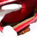 GUCCI Bamboo Backpack Leather Red Gold 003 3444 0030 Auth nb203-23