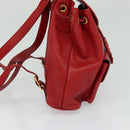 GUCCI Bamboo Backpack Leather Red Gold 003 3444 0030 Auth nb203-4