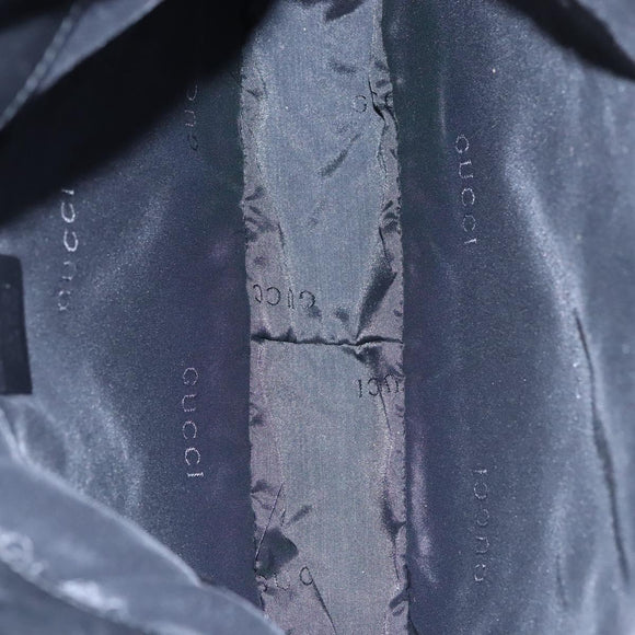 GUCCI GG Canvas Sherry Line Tote Bag Bamboo 2way Black Silver gold Auth nb227