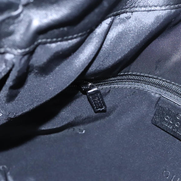 GUCCI GG Canvas Sherry Line Tote Bag Bamboo 2way Black Silver gold Auth nb227