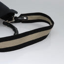 GUCCI GG Canvas Sherry Line Tote Bag Bamboo 2way Black Silver gold Auth nb227-8