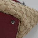 GUCCI GG Canvas Hand Bag Beige Pink gold 120844 Auth nb237-13