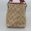 GUCCI GG Canvas Hand Bag Beige Pink gold 120844 Auth nb237-4