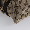 GUCCI GG Canvas Tote Bag Beige Brown gold 106248 Auth nb240-15