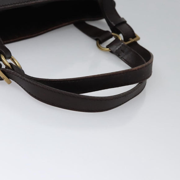 GUCCI GG Canvas Tote Bag Beige Brown gold 106248 Auth nb240