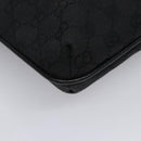 GUCCI GG Canvas Shoulder Bag Black Silver 122793 Auth nb241-9