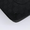 GUCCI GG Canvas Shoulder Bag Black Silver 122793 Auth nb241-15