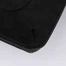 GUCCI GG Canvas Shoulder Bag Black Silver 122793 Auth nb241-16