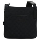 GUCCI GG Canvas Shoulder Bag Black Silver 122793 Auth nb241-13