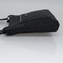 GUCCI GG Canvas Shoulder Bag Black Silver 122793 Auth nb241-4