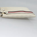 GUCCI GG Supreme Shoulder Bag PVC White Red gold 153244 Auth nb243-4