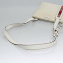 GUCCI GG Supreme Shoulder Bag PVC White Red gold 153244 Auth nb243-7