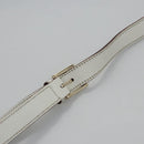 GUCCI GG Supreme Shoulder Bag PVC White Red gold 153244 Auth nb243-8