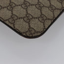 GUCCI GG Supreme Hand Bag PVC Leather Beige Silver 114600 Auth nb246-15