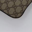 GUCCI GG Supreme Hand Bag PVC Leather Beige Silver 114600 Auth nb246-16
