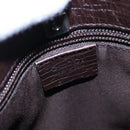 GUCCI GG Supreme Hand Bag PVC Leather Beige Silver 114600 Auth nb246-15