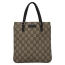 GUCCI GG Supreme Hand Bag PVC Leather Beige Silver 114600 Auth nb246-13