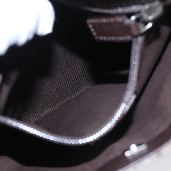 GUCCI GG Supreme Hand Bag PVC Leather Beige Silver 114600 Auth nb246