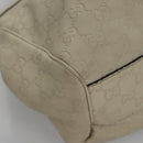 GUCCI GG Canvas Guccissima Hand Bag Leather White Gold 211944 Auth nb251-14