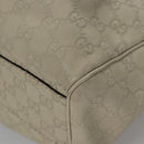 GUCCI GG Canvas Guccissima Hand Bag Leather White Gold 211944 Auth nb251-15