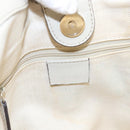 GUCCI GG Canvas Guccissima Hand Bag Leather White Gold 211944 Auth nb251-18