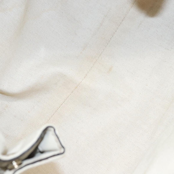 GUCCI GG Canvas Guccissima Hand Bag Leather White Gold 211944 Auth nb251