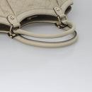 GUCCI GG Canvas Guccissima Hand Bag Leather White Gold 211944 Auth nb251-7