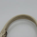 GUCCI GG Canvas Guccissima Hand Bag Leather White Gold 211944 Auth nb251-8