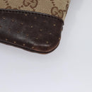 GUCCI GG Canvas Shoulder Bag Beige Brown gold 147671 Auth nb252-15