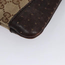 GUCCI GG Canvas Shoulder Bag Beige Brown gold 147671 Auth nb252-16
