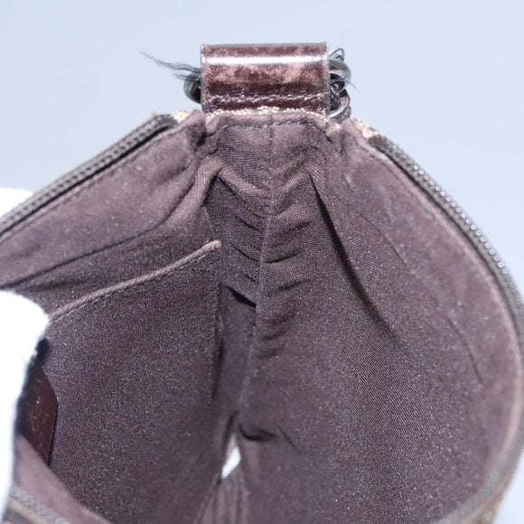 GUCCI GG Canvas Shoulder Bag Beige Brown gold 147671 Auth nb252